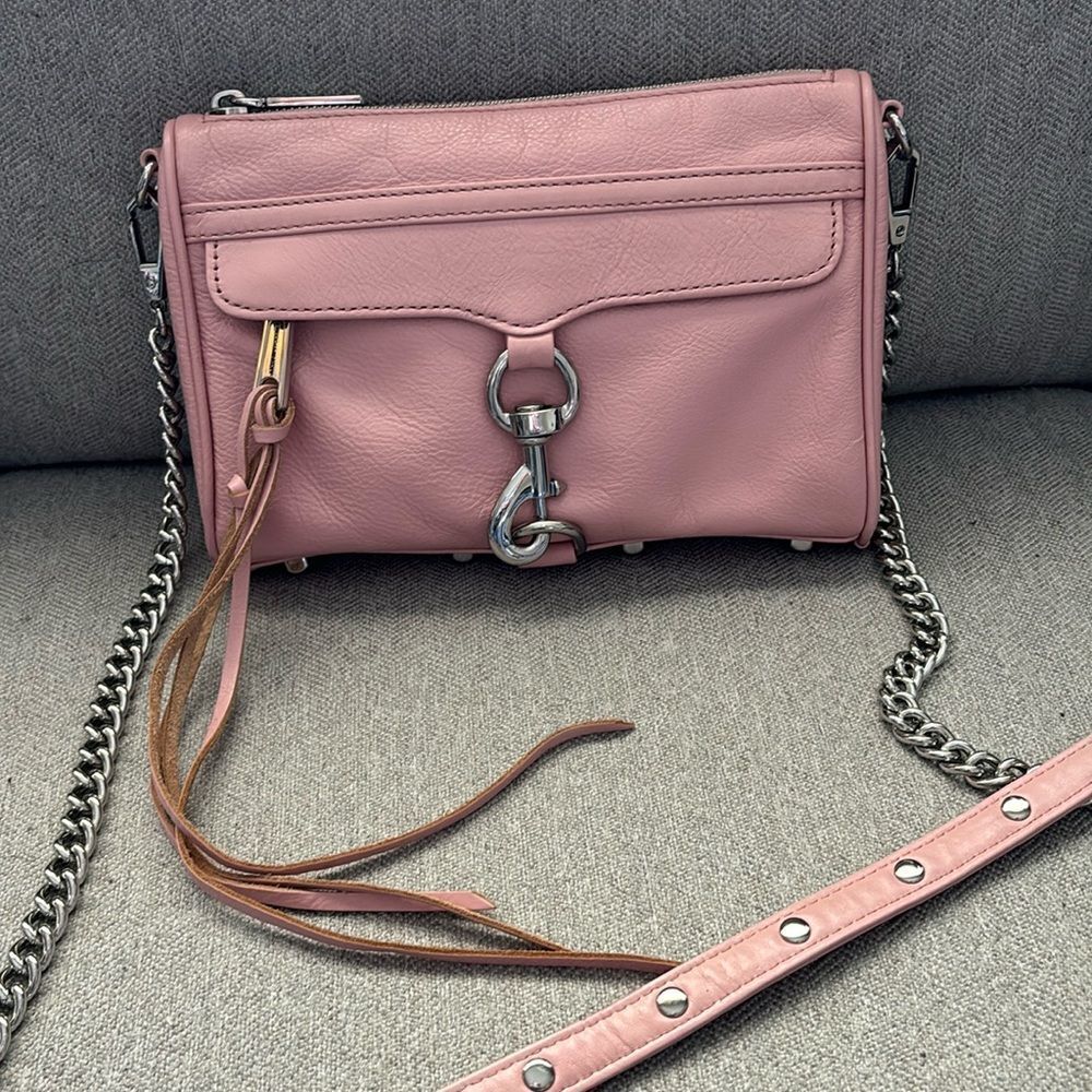 REBECCA MINKOFF Pink Mini MAC Crossbody Clutch Handbag